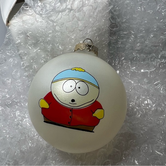 South Park Cartman Holiday Glass Ball Ornament 4" Christmas Tree Decoration 1998 - Picture 1 of 3